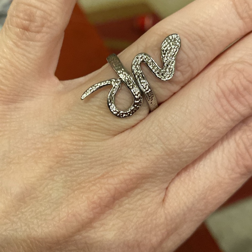 🆕NIP:Silver Snake Ring- Adjustable sizing: Stainless steel